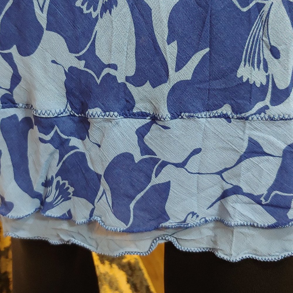 2 for 20 EUC AMERICAN EAGLE BLUE FLORAL DRESS US SIZE 0 - Picture 9 of 16